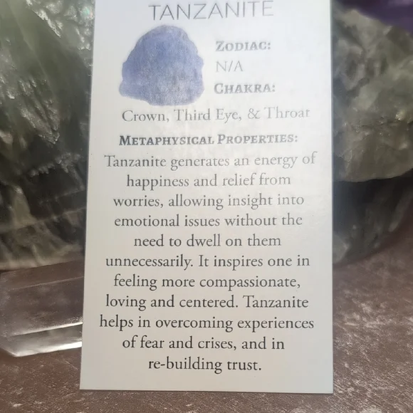 Mystical Silver Moon Pendant with Tanzanite Gemstones Accents - Picture 5 of 5